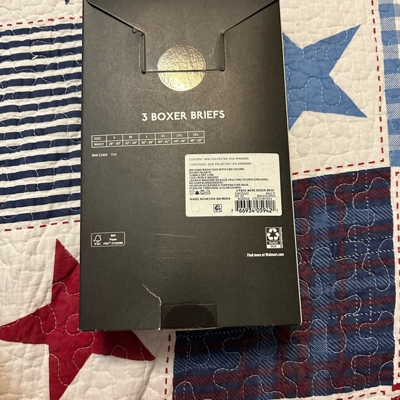 BNIB No Boundaries Men’s Size XL Tag-Free Printed Stretch Box Briefs Set of 3 - Picture 3 of 3